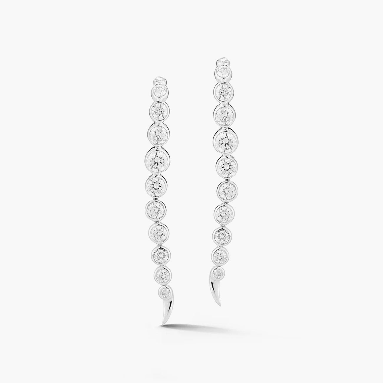 Ondyn River Earrings in 18K White Gold