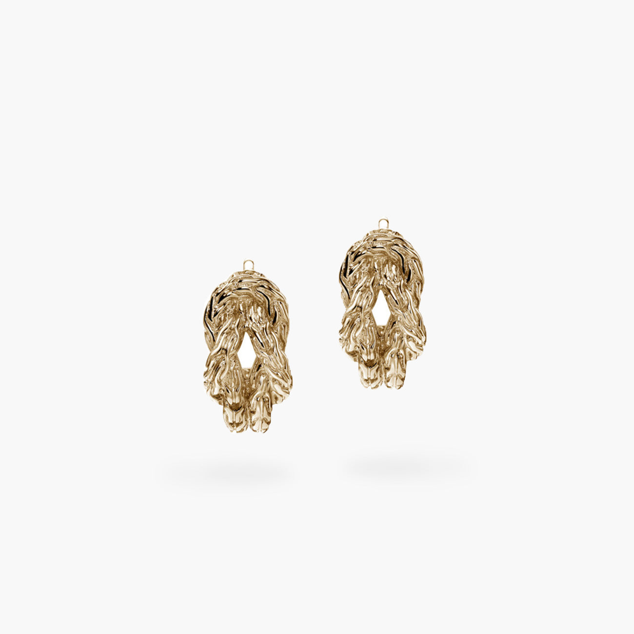 John Hardy Love Knot Yellow Gold 9mm Hoop Earrings