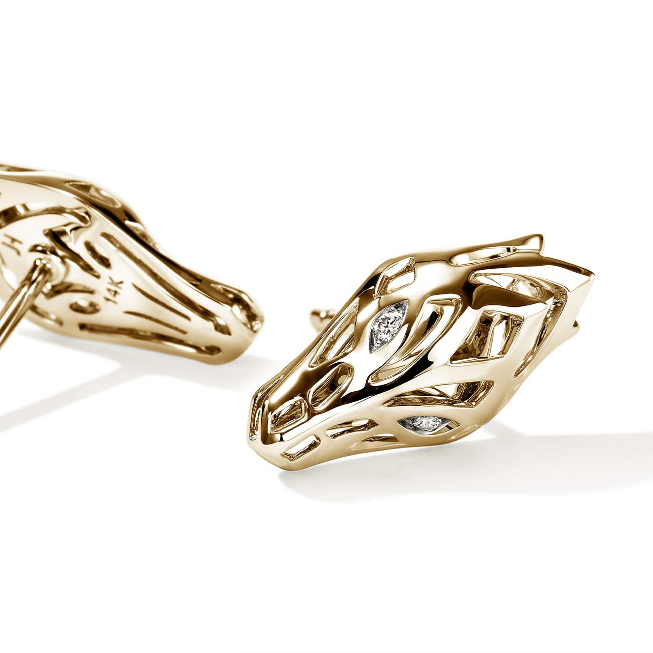 John Hardy Naga Dragon Diamond Stud Earrings