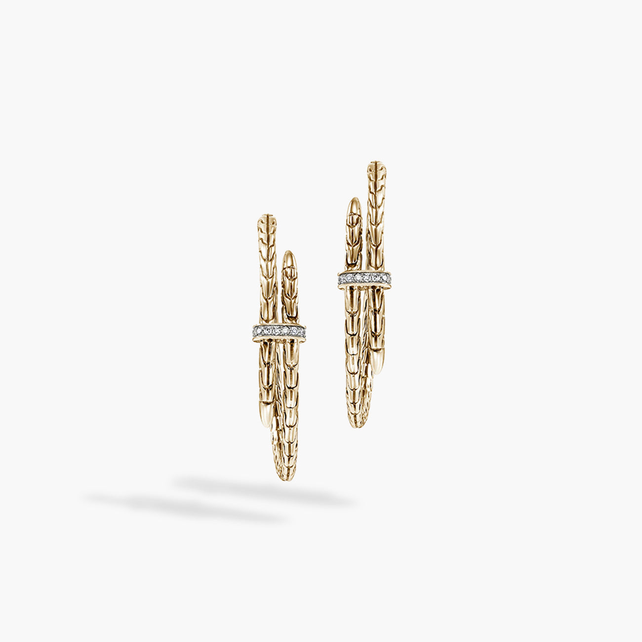John Hardy Spear Hoop Earrings in 14K Yellow Gold