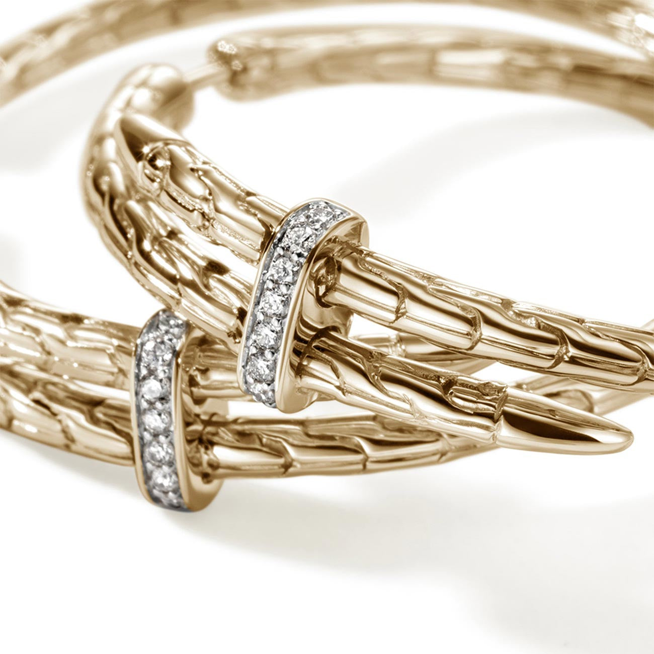 John Hardy Spear Hoop Earrings in 14K Yellow Gold