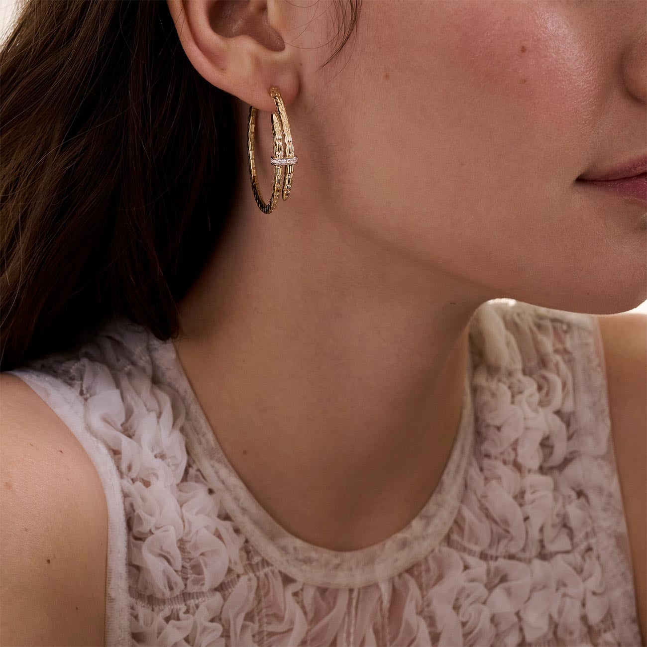 John Hardy Spear Hoop Earrings in 14K Yellow Gold