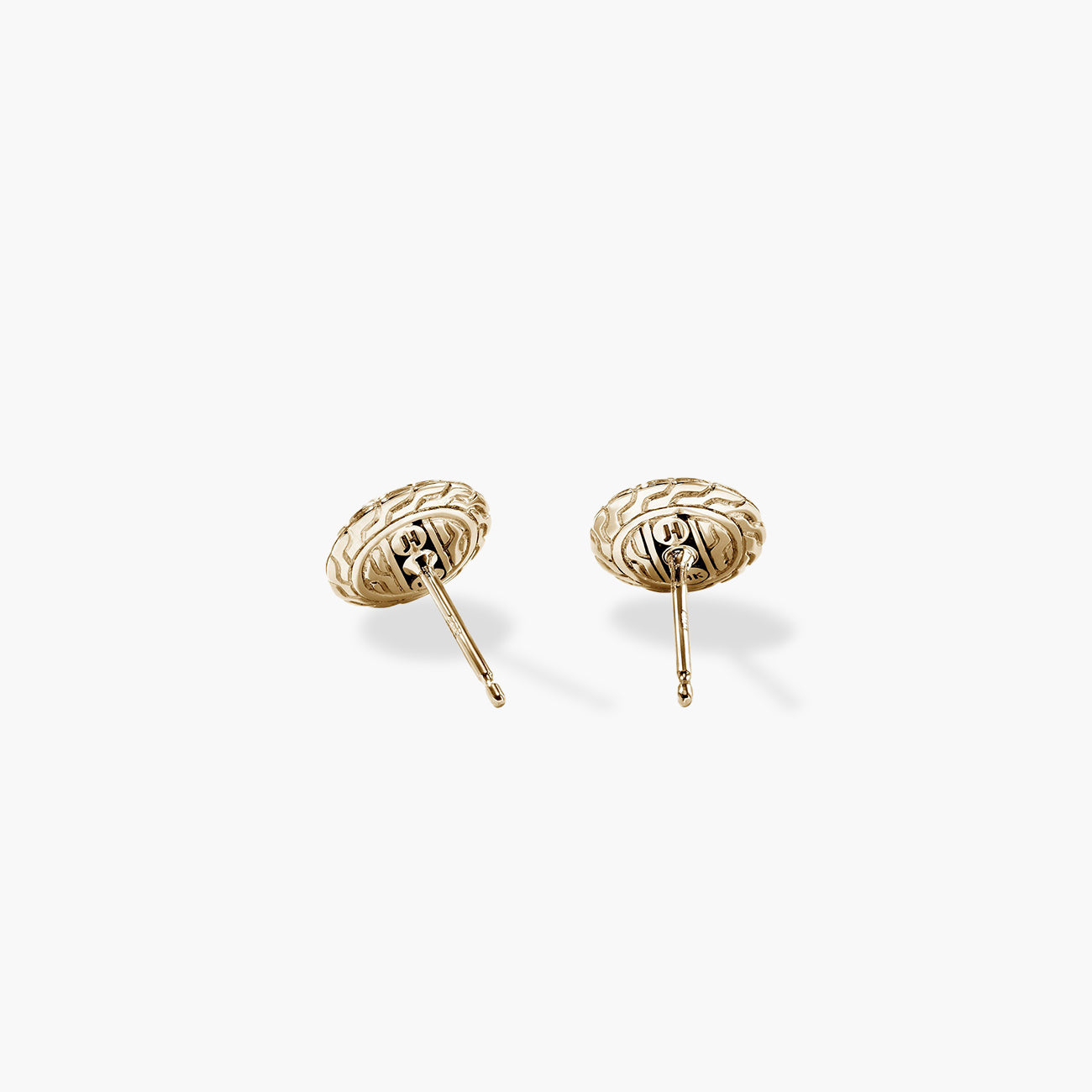 John Hardy Essentials Diamond Pave Stud Earrings in 14K Yellow Gold