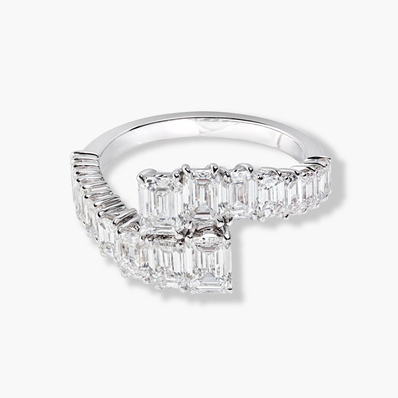 Private Label Emerald Bypass Harmony Ring