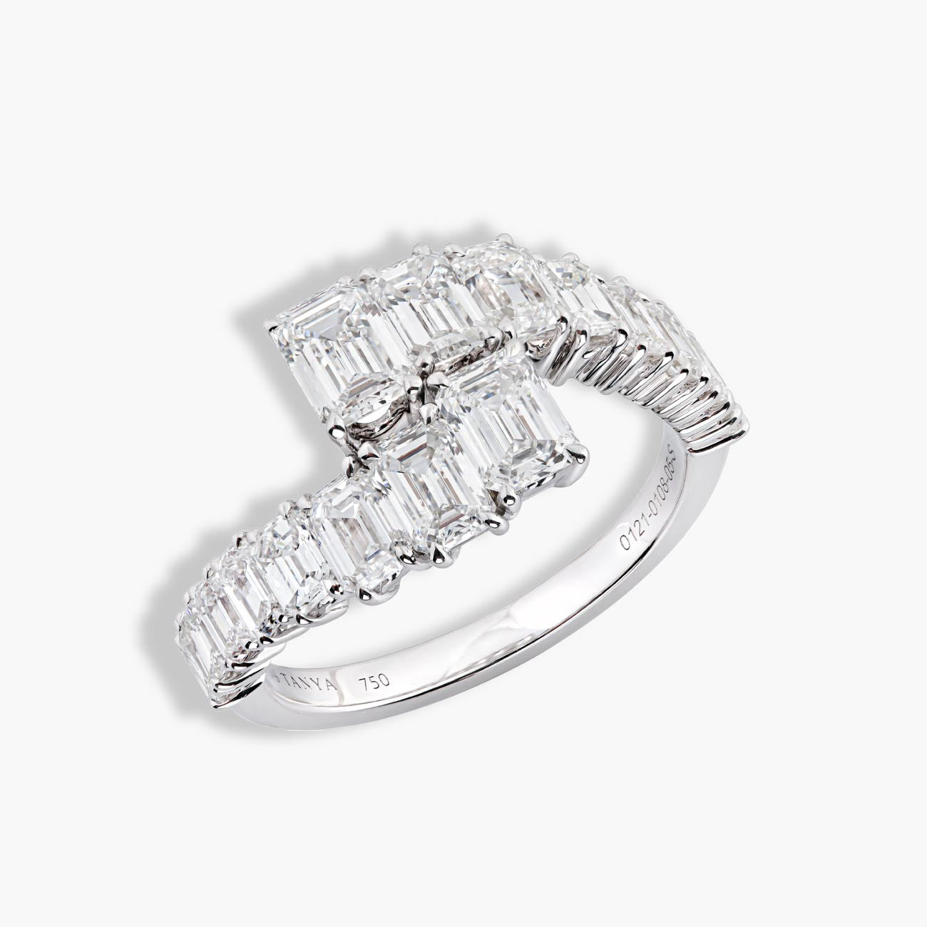 Private Label Emerald Bypass Harmony Ring