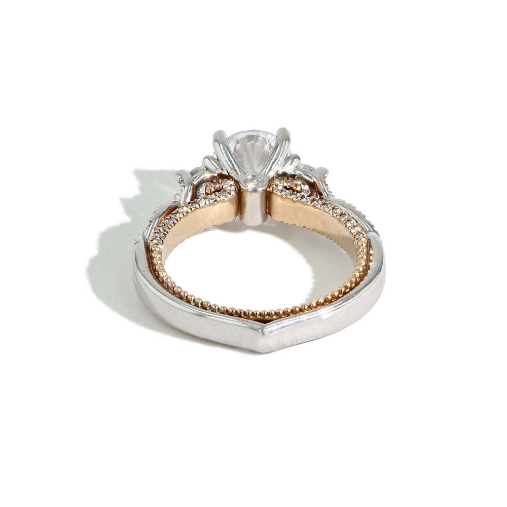 Verragio Couture Three Stone Twist Two Tone Engagement Ring