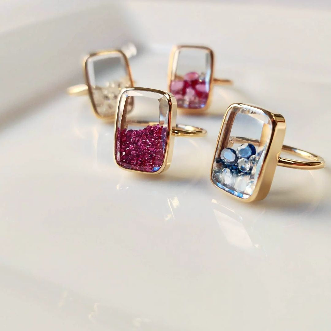 Moritz Glik Ten Fourteen Sapphire and Diamond Ring