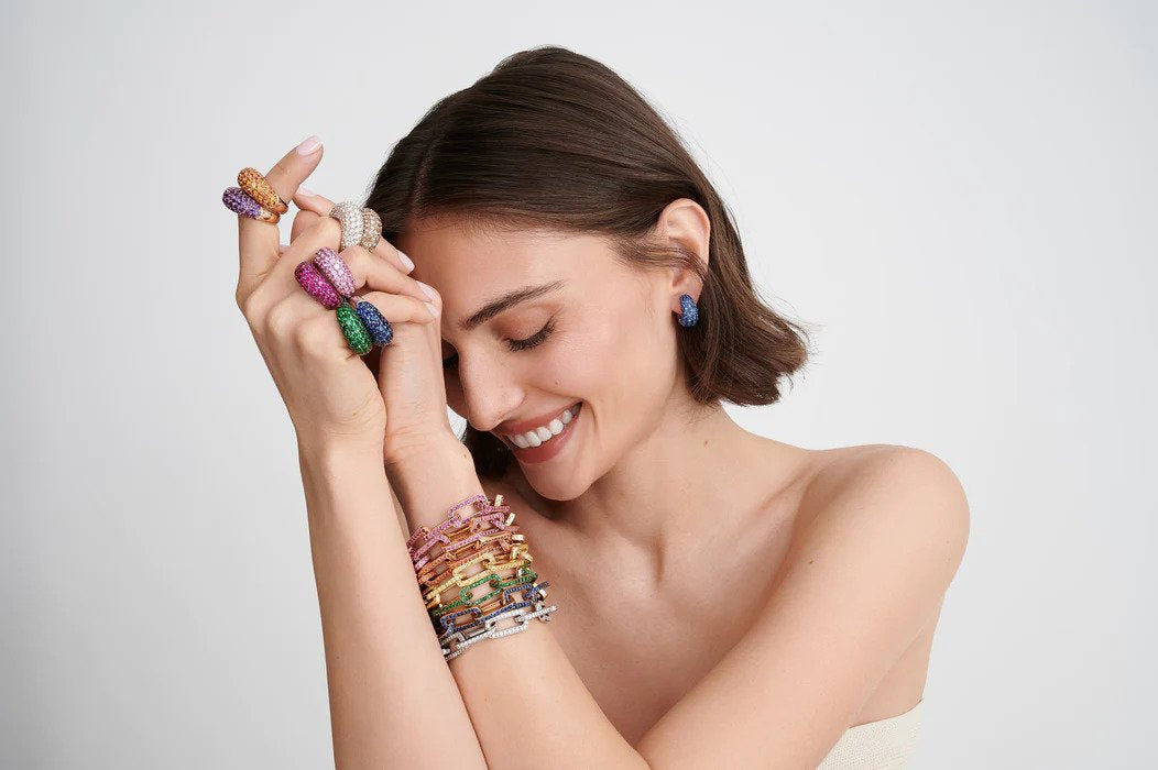 Piranesi Diamond and White Gold Link Bracelet