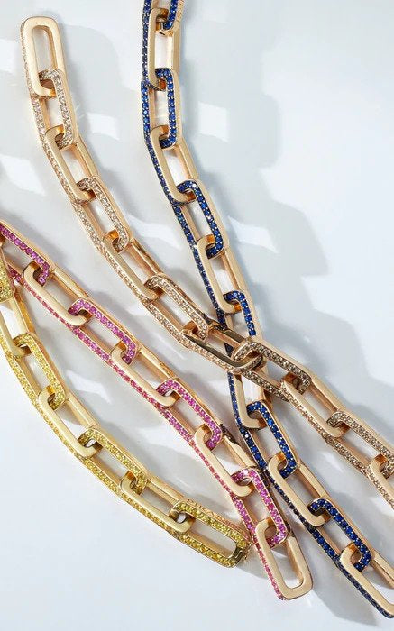 Piranesi Champagne Diamond Rose Gold Link Bracelet