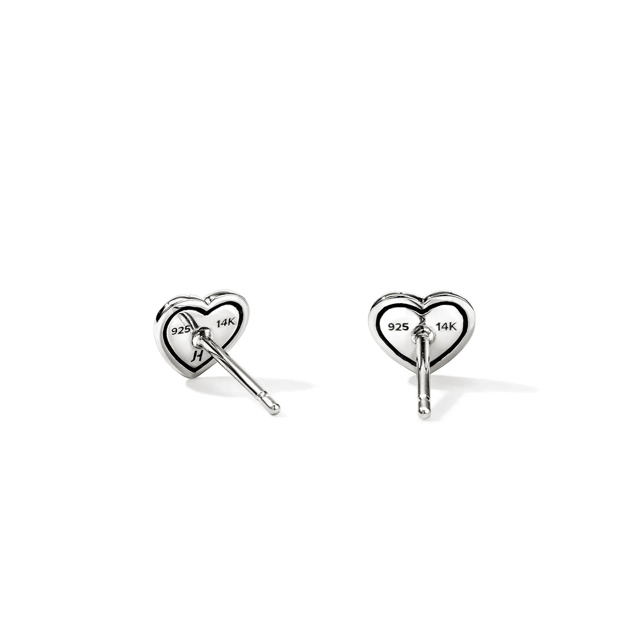 John Hardy Essential Two-Tone Heart Stud Earrings