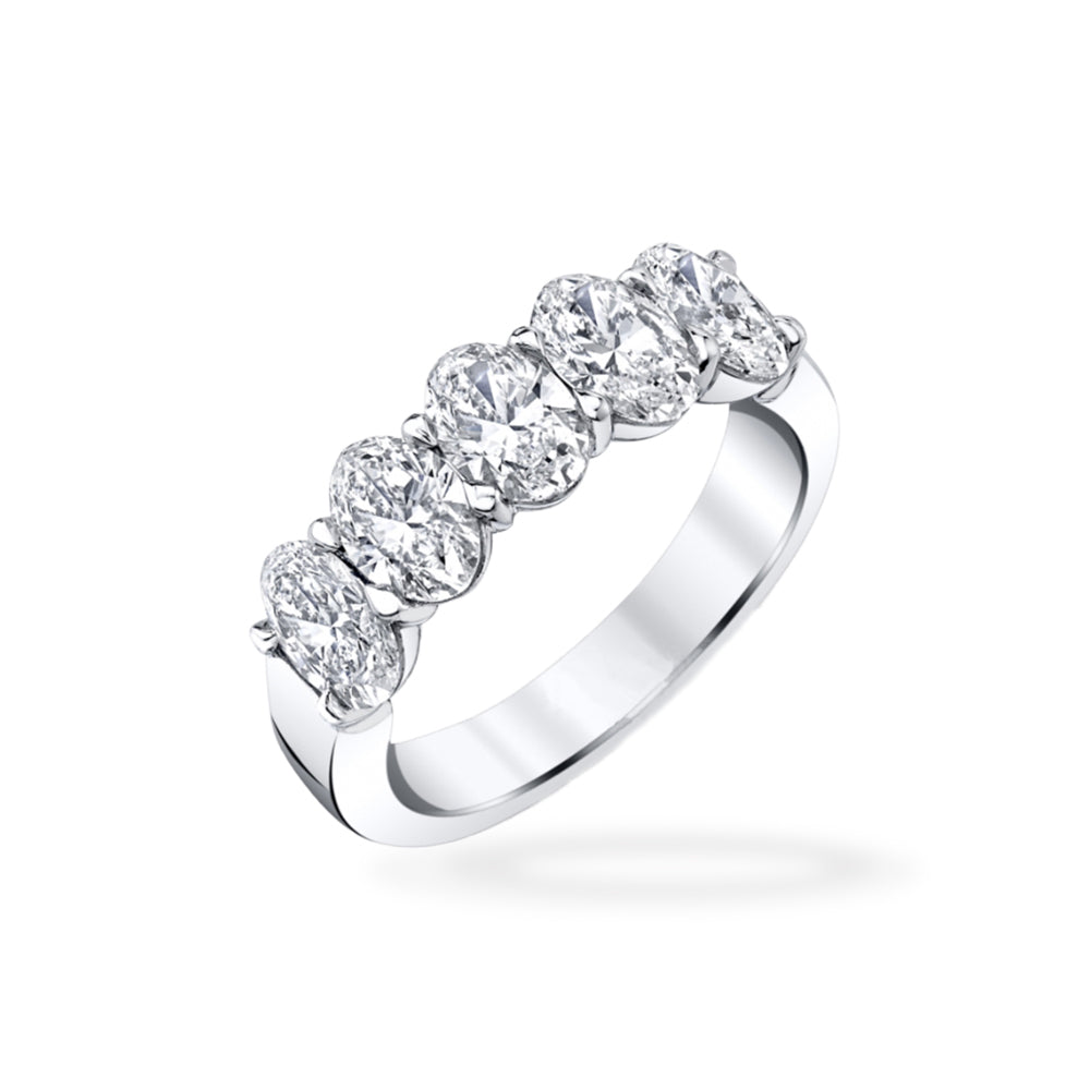 Private Label Oval Diamond Halfway Band