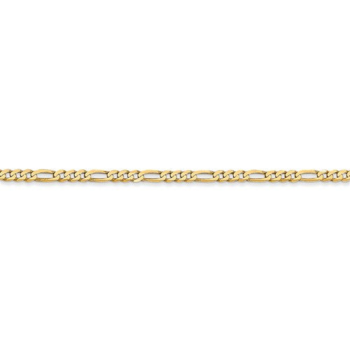 Lightweight Gold Figaro Women's Chain Necklace - 16 Inch