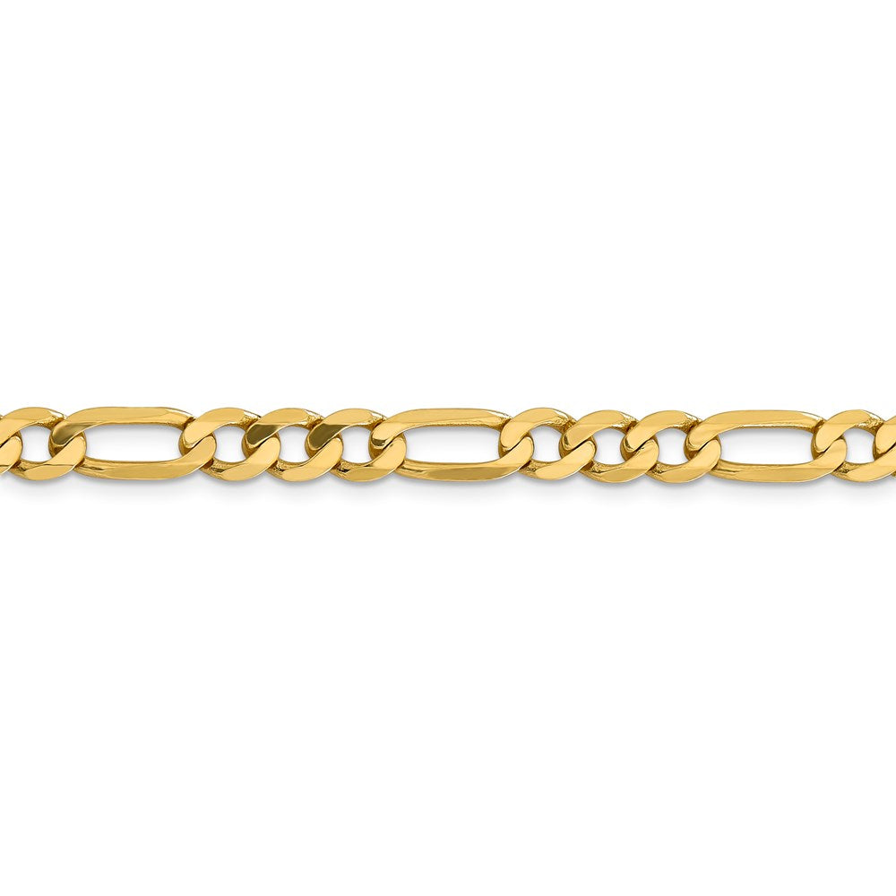 Flat Gold Figaro Chain - 24 Inch
