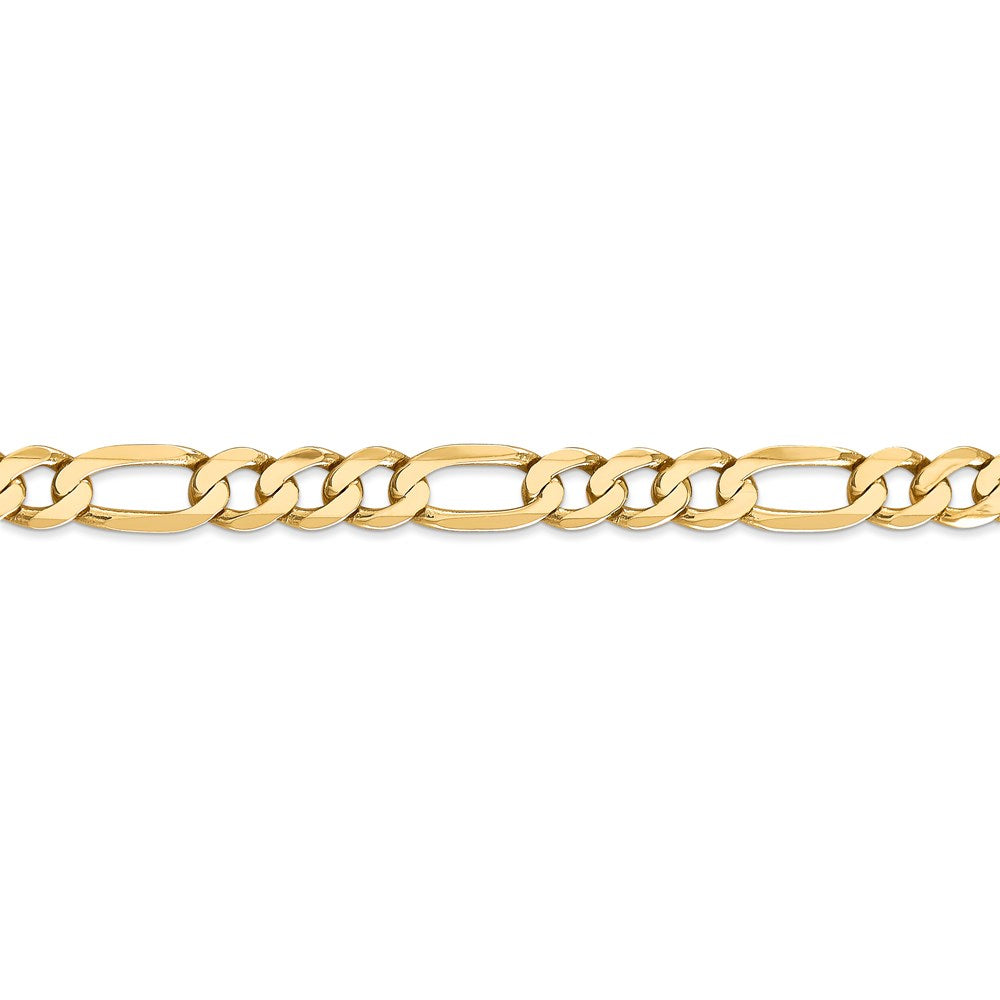 Flat Gold Figaro Chain - 22 Inch