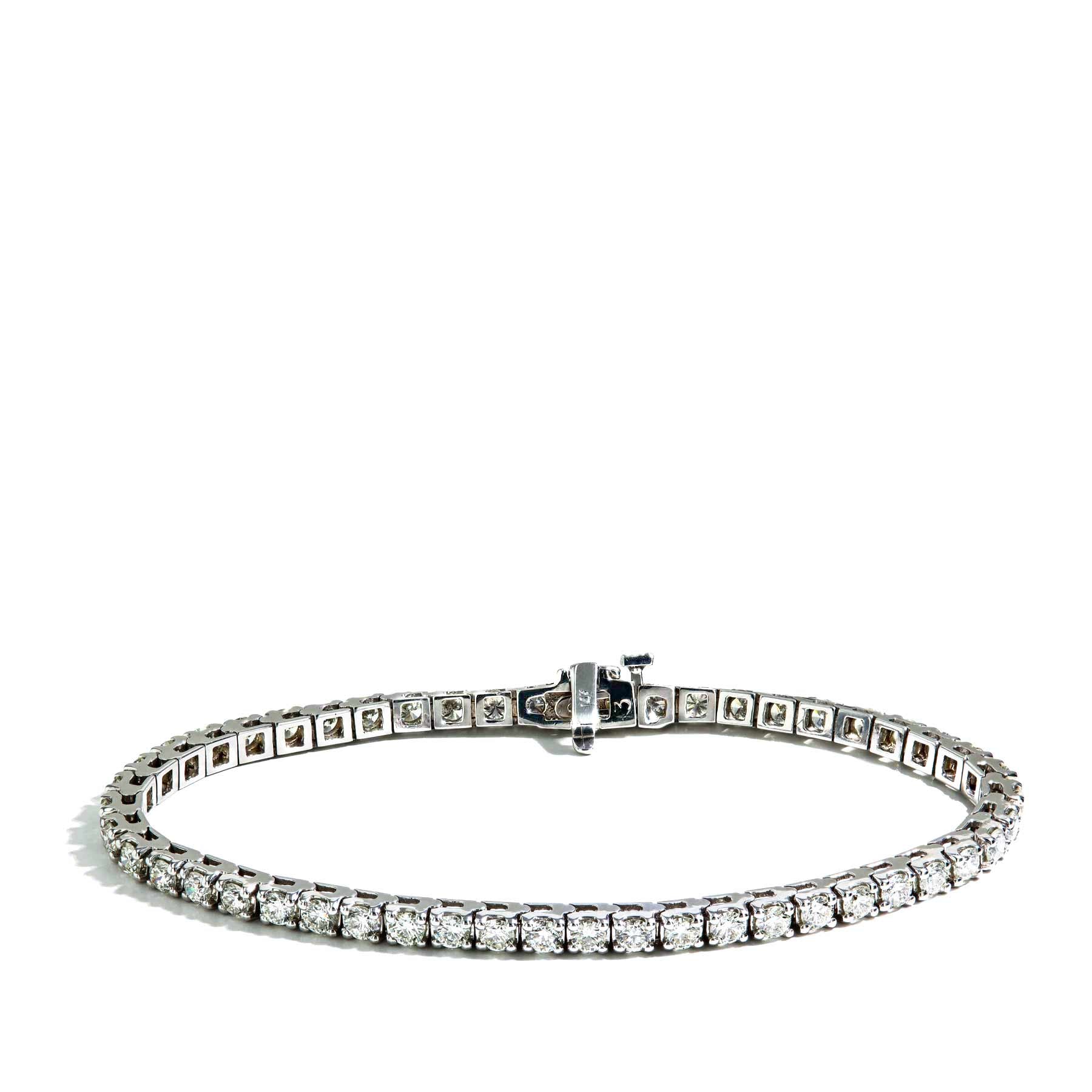 4.50 Carat Diamond Tennis Bracelet in 14k White Gold