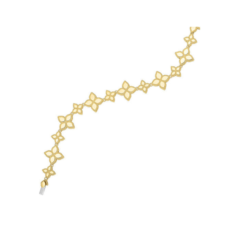 Roberto Coin Princess Yellow Gold Flower Bracelet