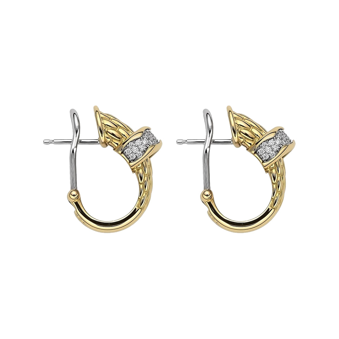 Fope Pavé Diamond Huggie Earrings