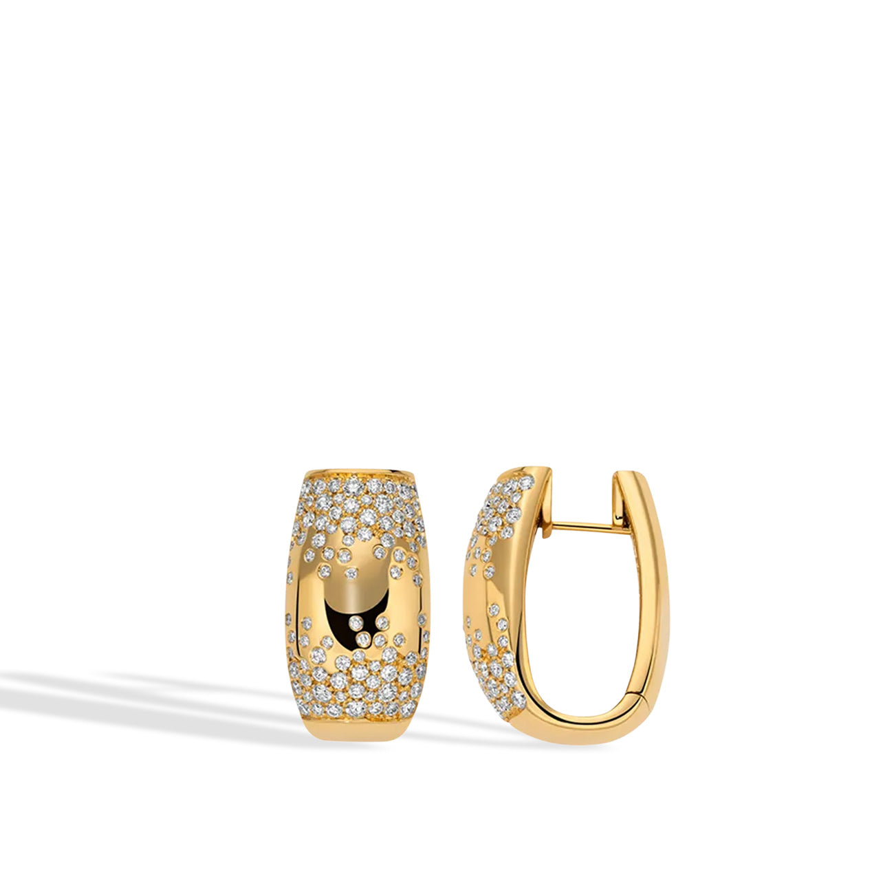 Fope Love Nest Scattered Diamond Hoop Earrings