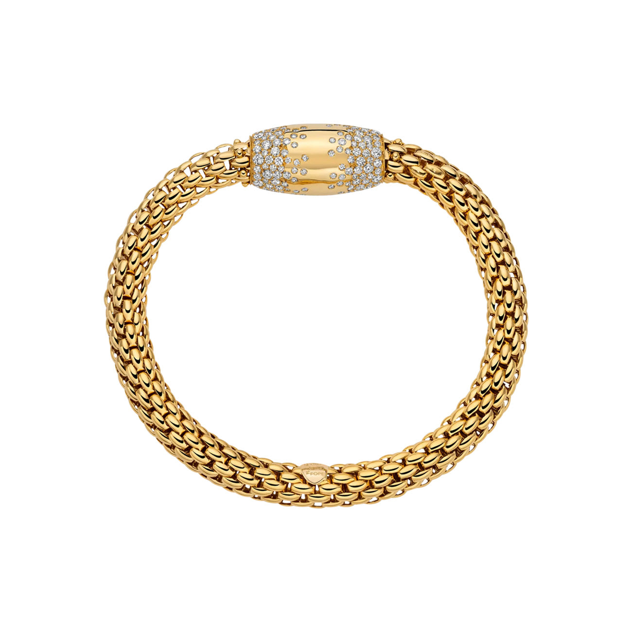 Fope Love Nest Flex It Scattered Diamond Bracelet