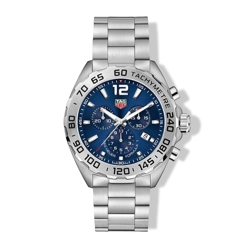 TAG Heuer Formula 1 Stainless Steel Blue Sunray 43mm Chronograph Watch