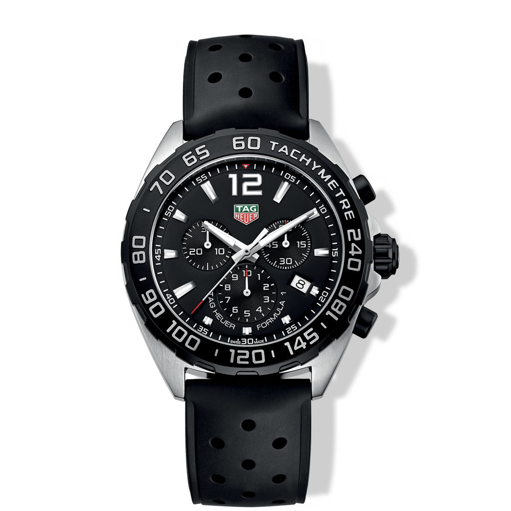 TAG Heuer Formula 1 Black & Steel 43mm Chronograph Watch