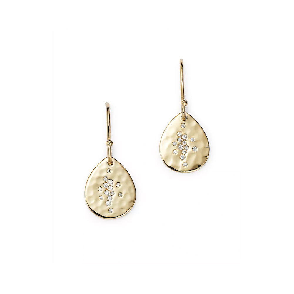 Ippolita Stardust Crinkle Small Teardrop Diamond Earrings