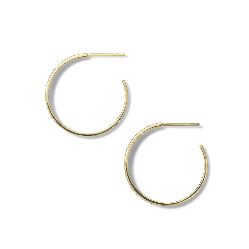Ippolita Stardust Crinkle Hoop Diamond Earrings