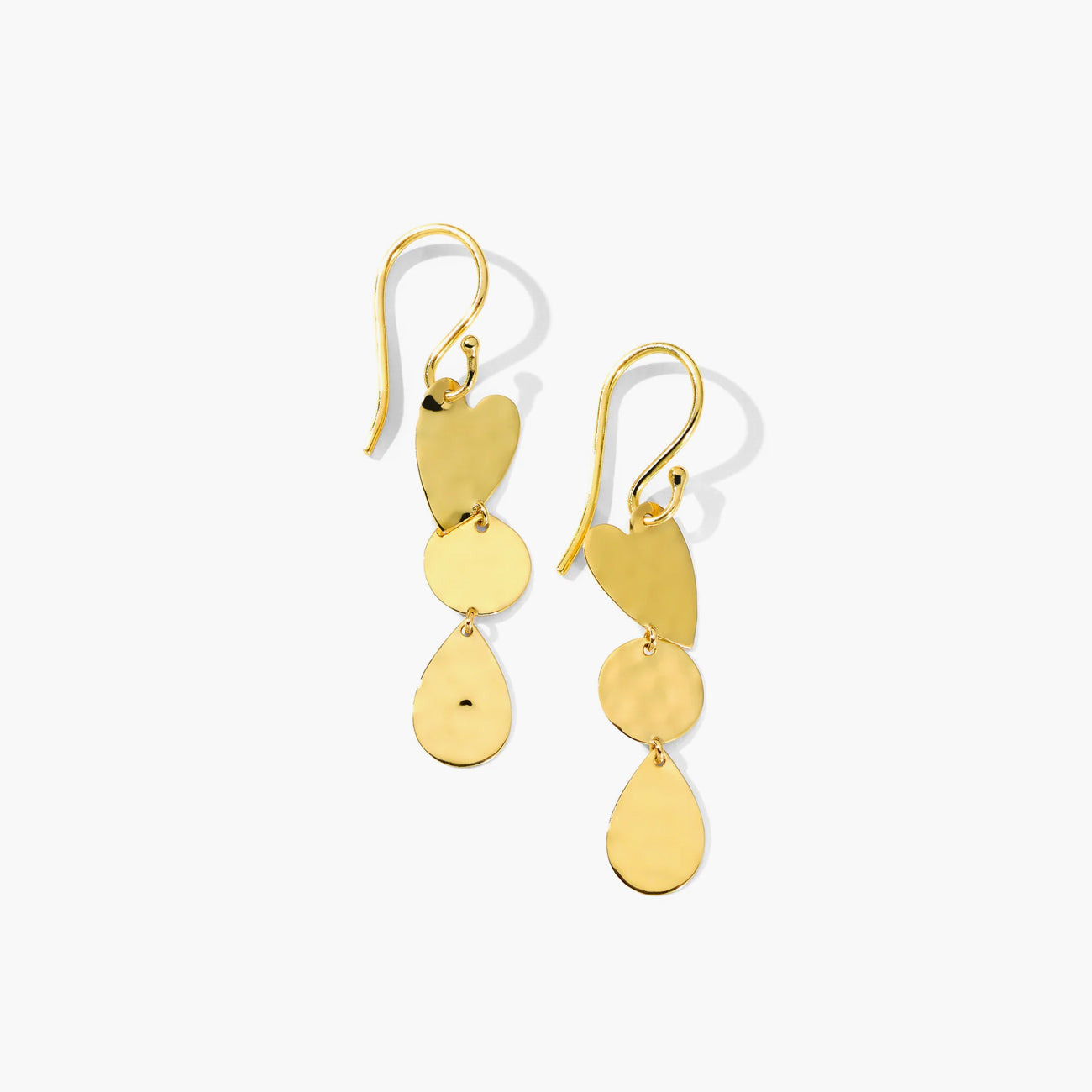 Ippolita Classico Crinkle Mixed Shape Three Drop Earrings