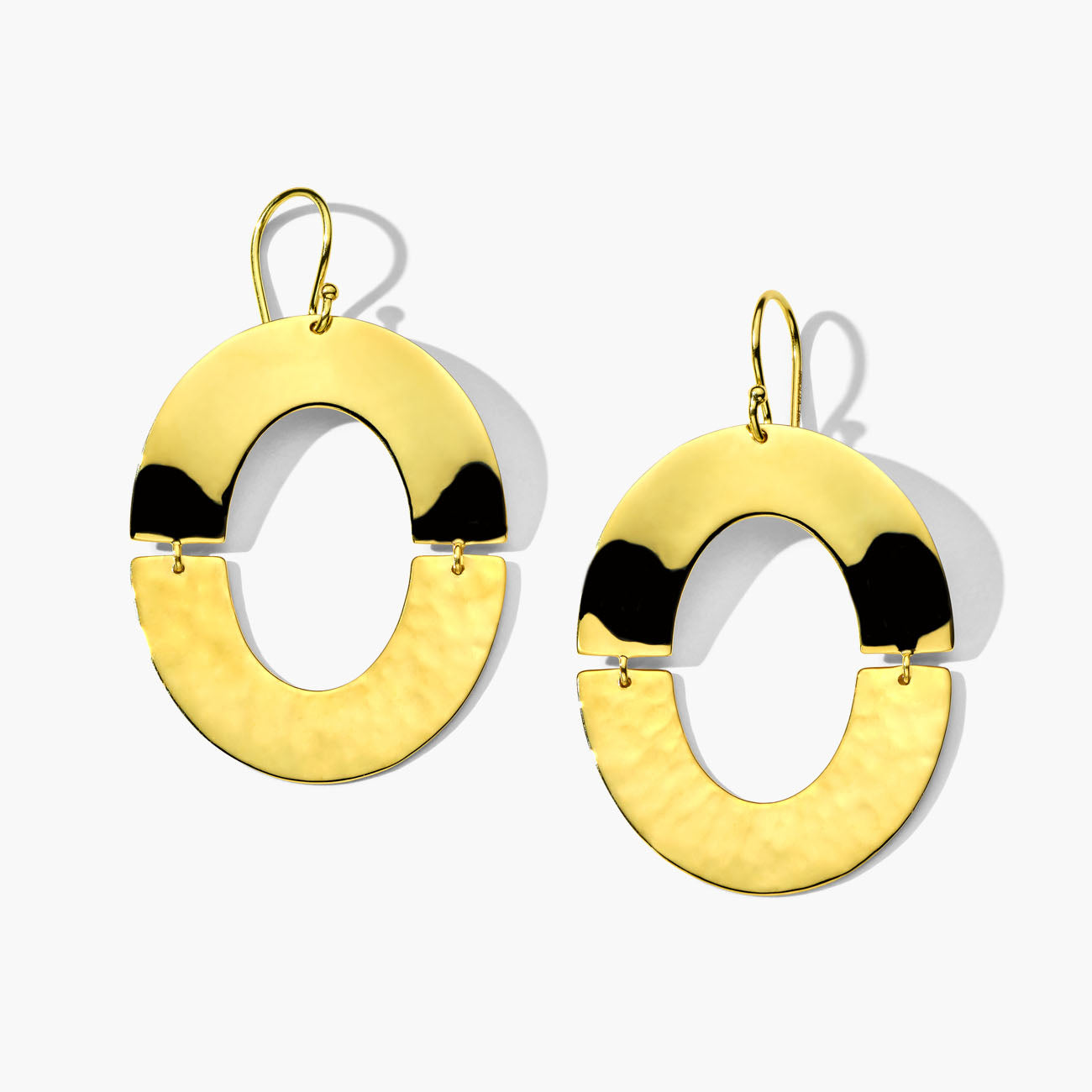 Ippolita Classico Dual Texture Open Circle Drop Earrings