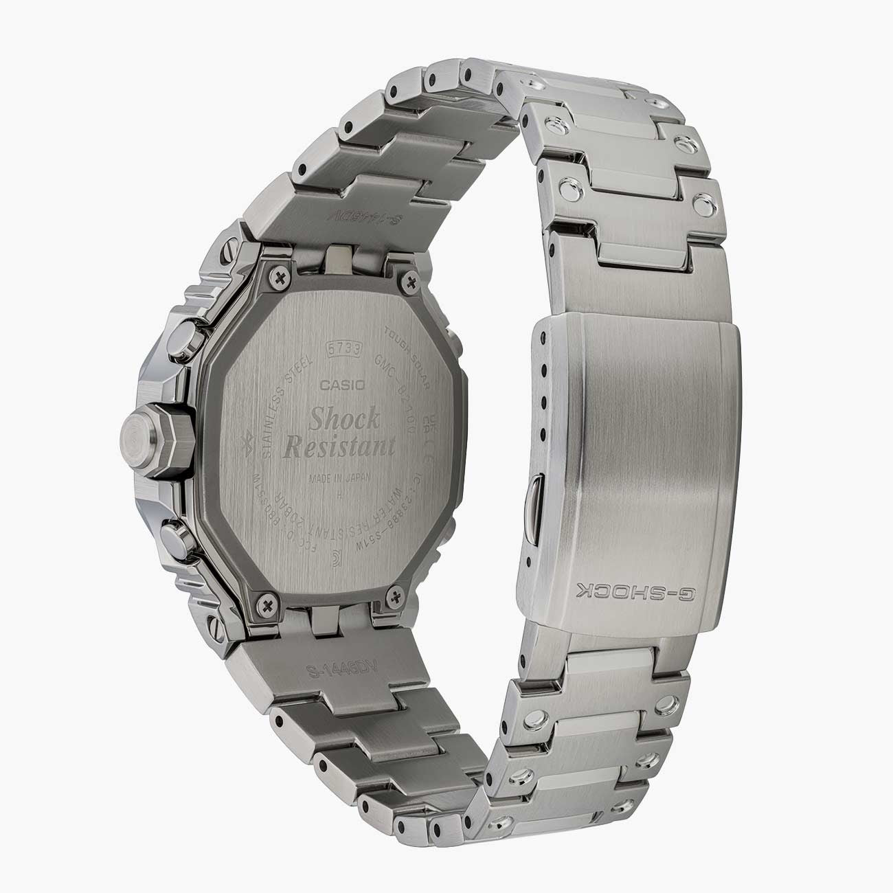 G-Shock Full Metal Solar Powered Black Dial Watch with Stainless Steel Strap