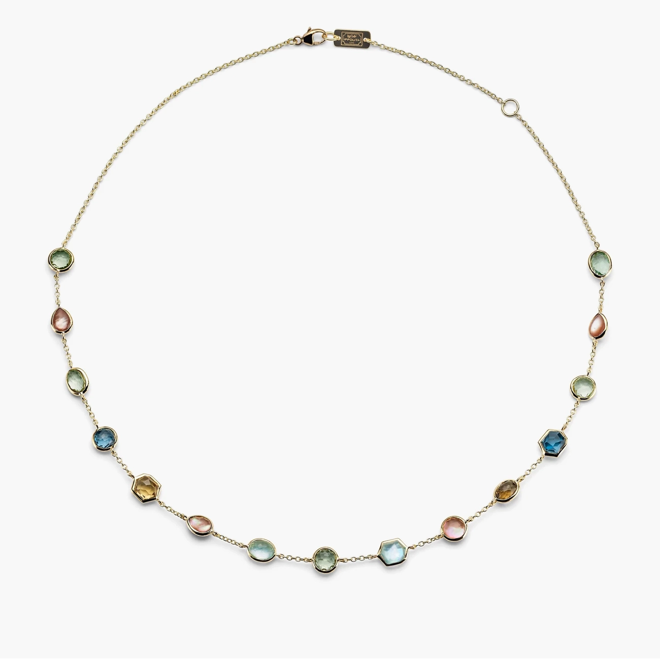 Ippolita Gold Rock Candy 15-stone Gemstone Station Necklace