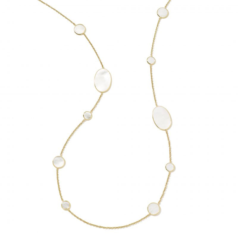 Ippolita Polished Rock Candy Pearl Station Necklace