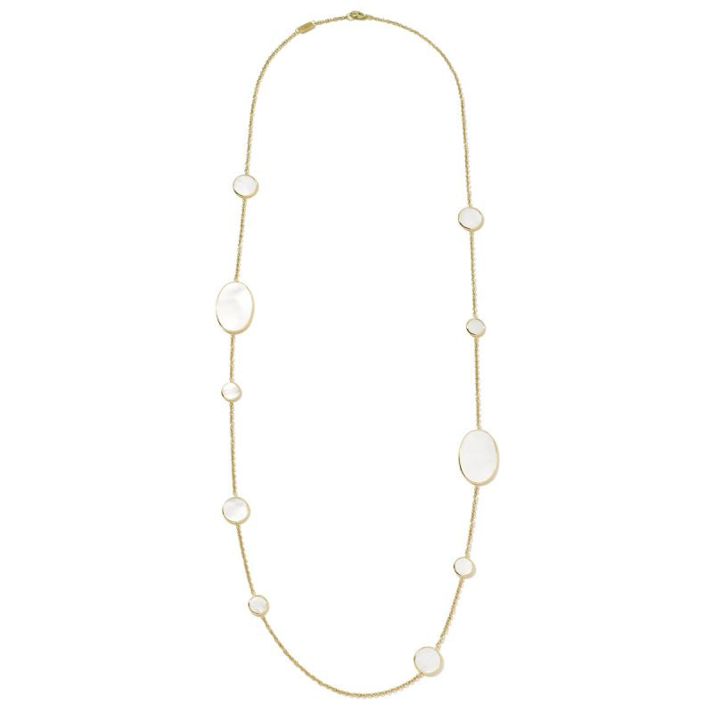 Ippolita Polished Rock Candy Pearl Station Necklace