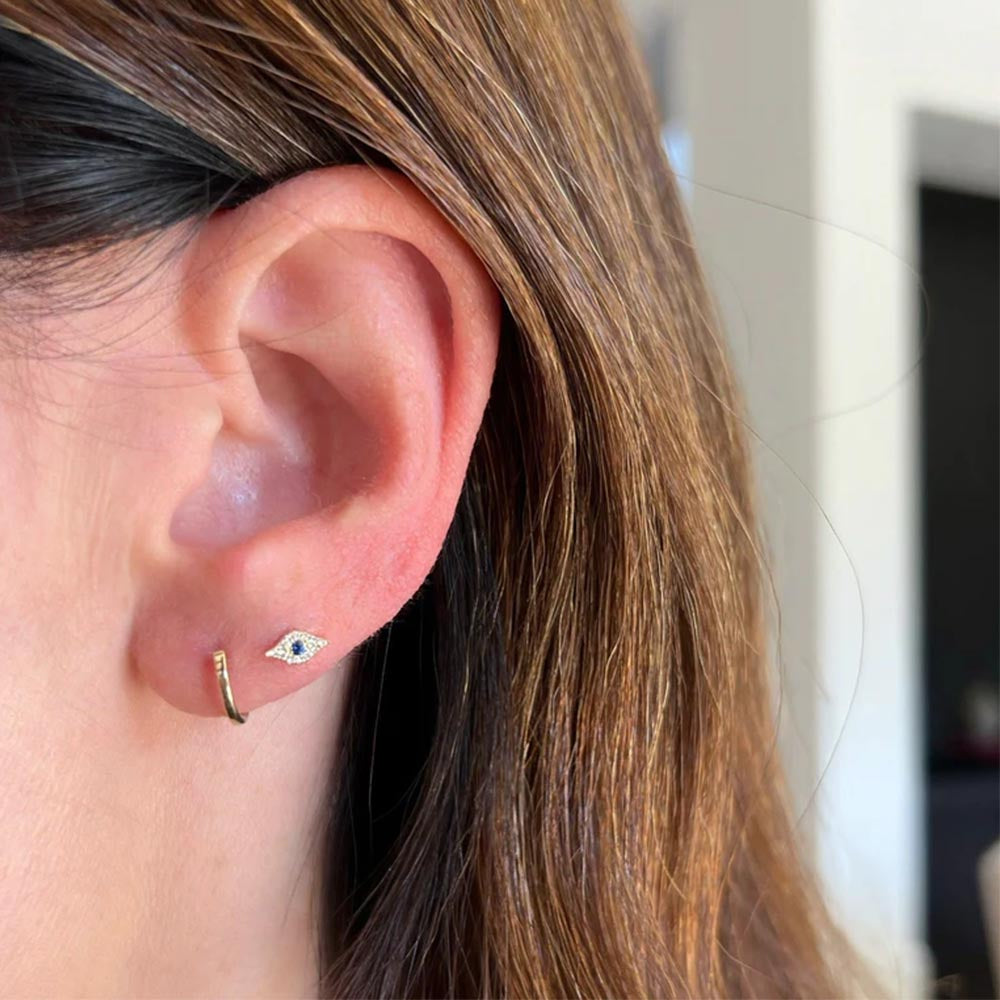 EF Collection Gold Huggie Earring