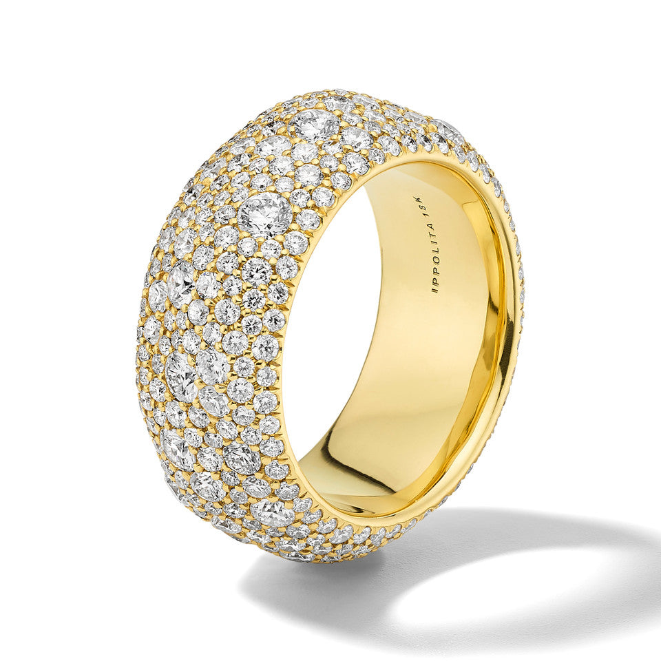 Ippolita Stardust Dune Ring in 18K Gold with Diamonds