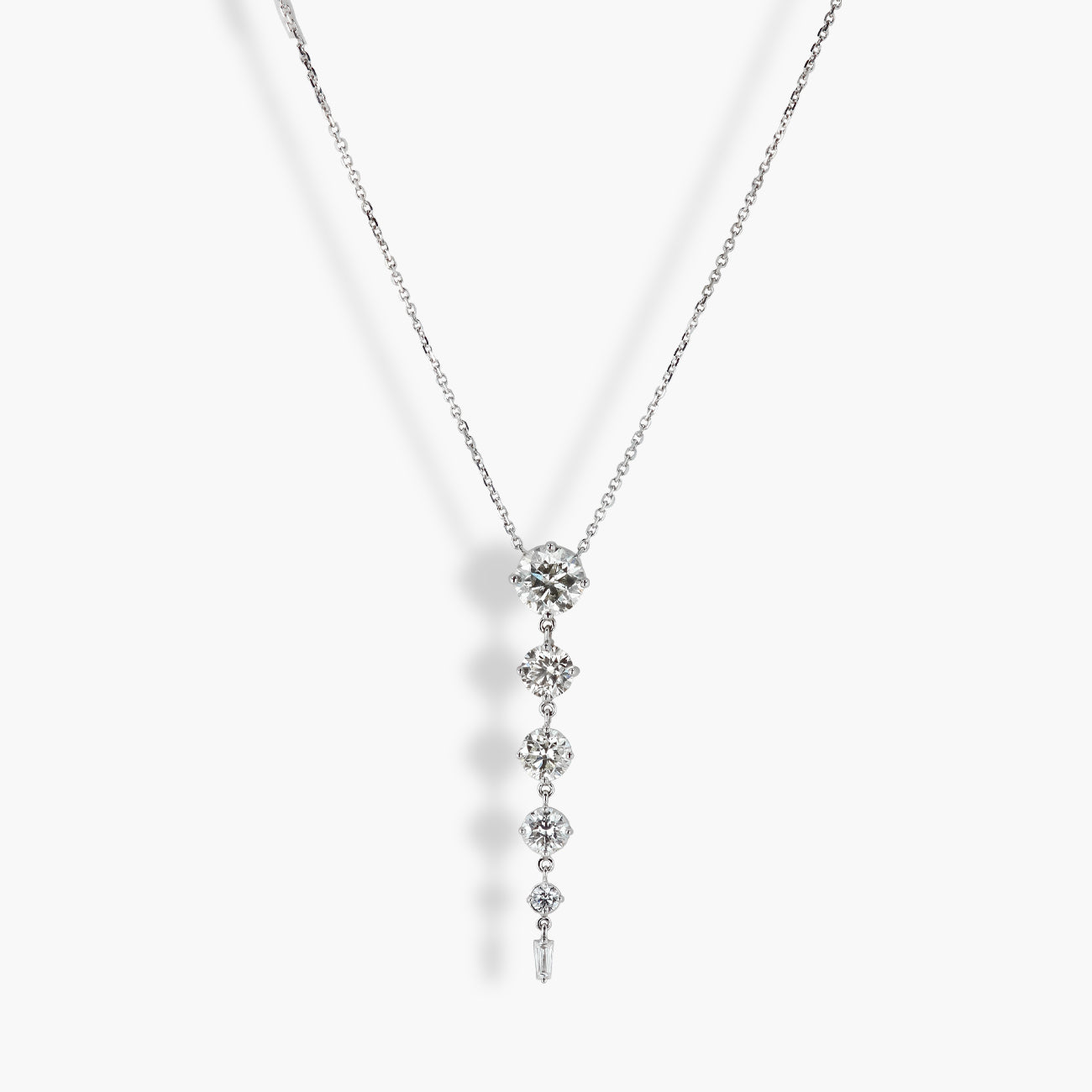 Robert Pelliccia 3 Carat Graduating Diamond Drop Pendant Necklace