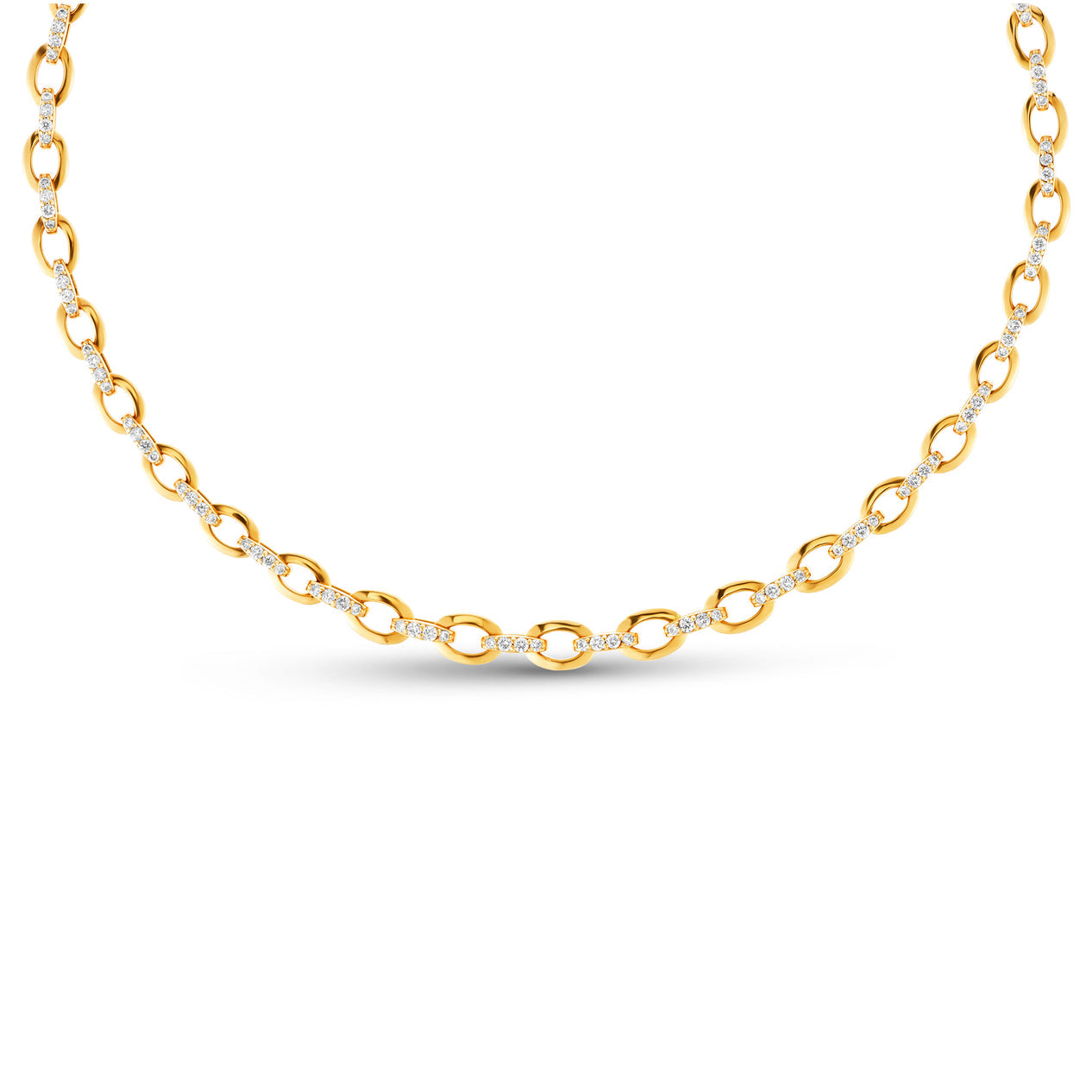 Carbon & Hyde Graduated Oval Link Necklace
