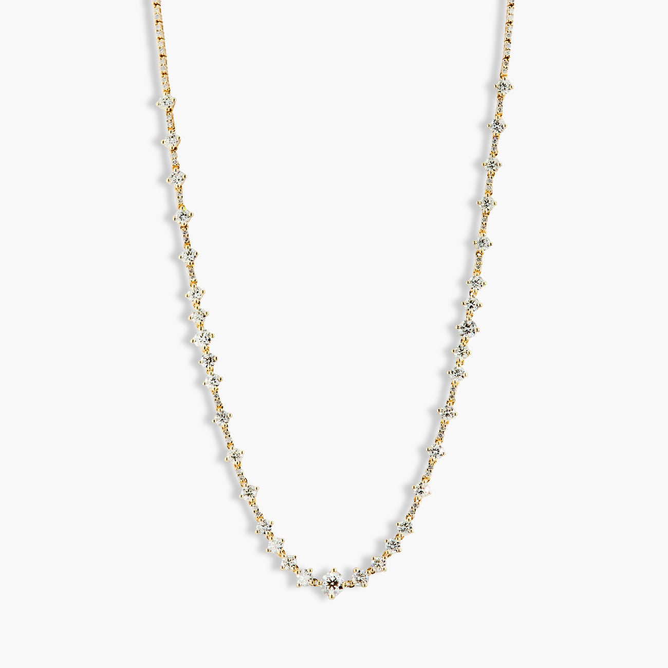 4 Carat Scattered Diamond Tennis Necklace