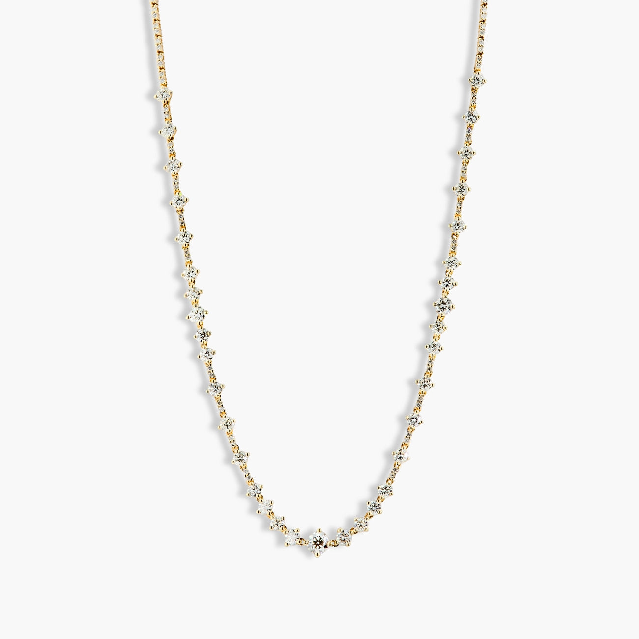 4 Carat Scattered Diamond Tennis Necklace