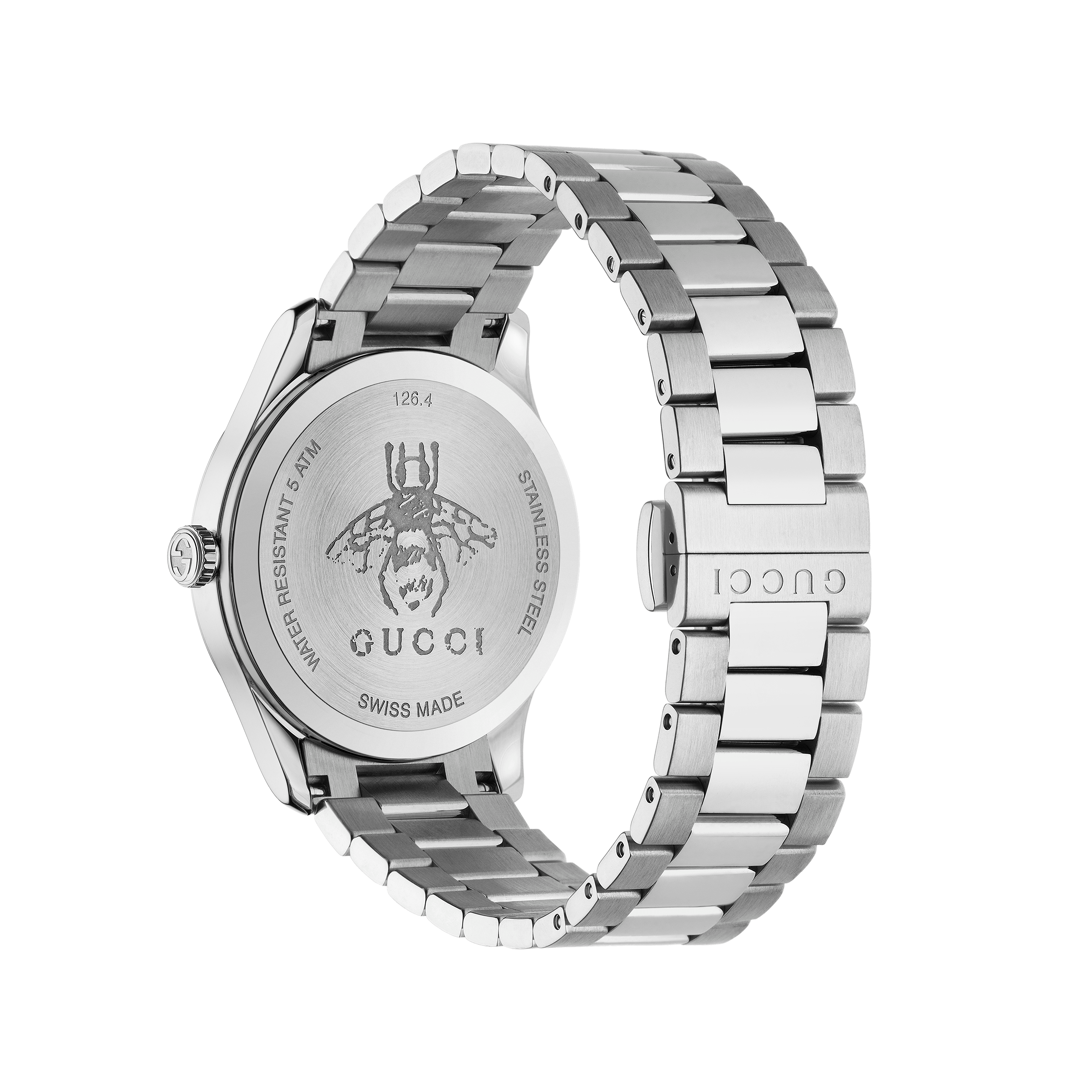 Gucci G-Timeless Iconic Black and Steel Bee Watch – 38mm