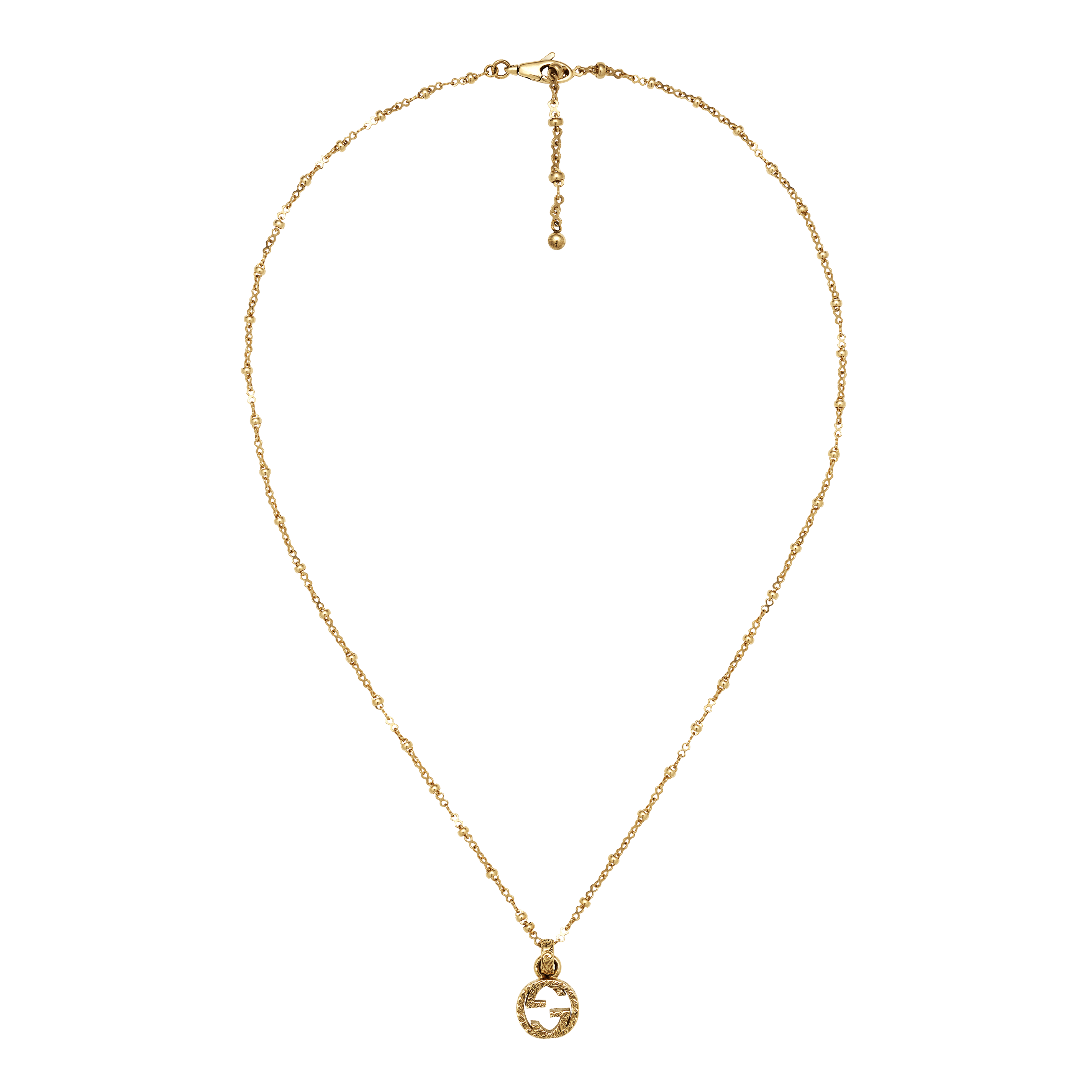 Gucci Interlocking Gold Pendant Necklace