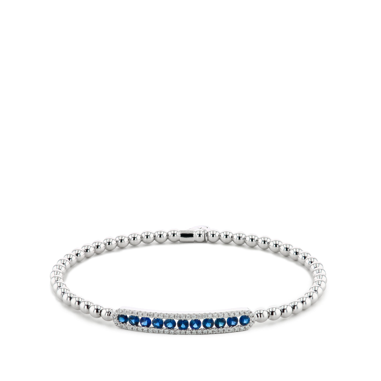 Hulchi Belluni Tresore Blue Sapphire Bar Stretch Bracelet