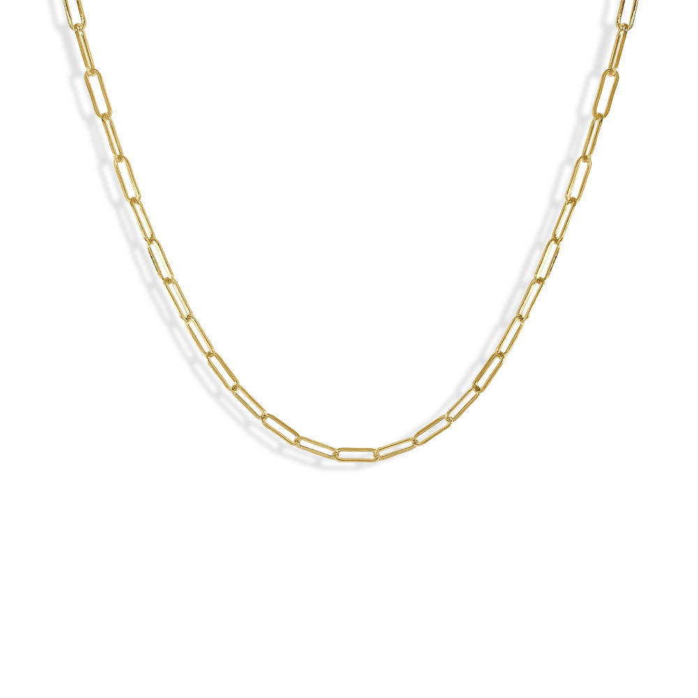 Gold Paperclip Link Necklace