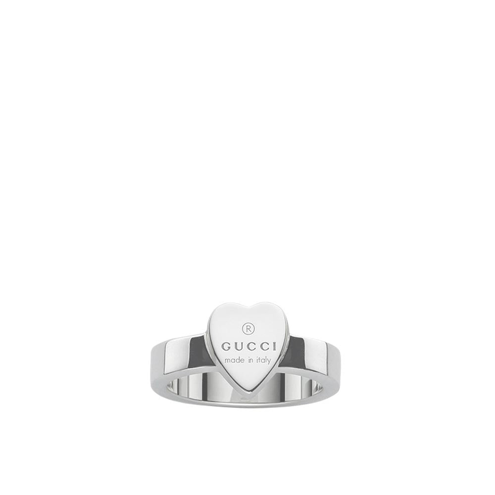 Gucci Trademark Heart Silver Ring