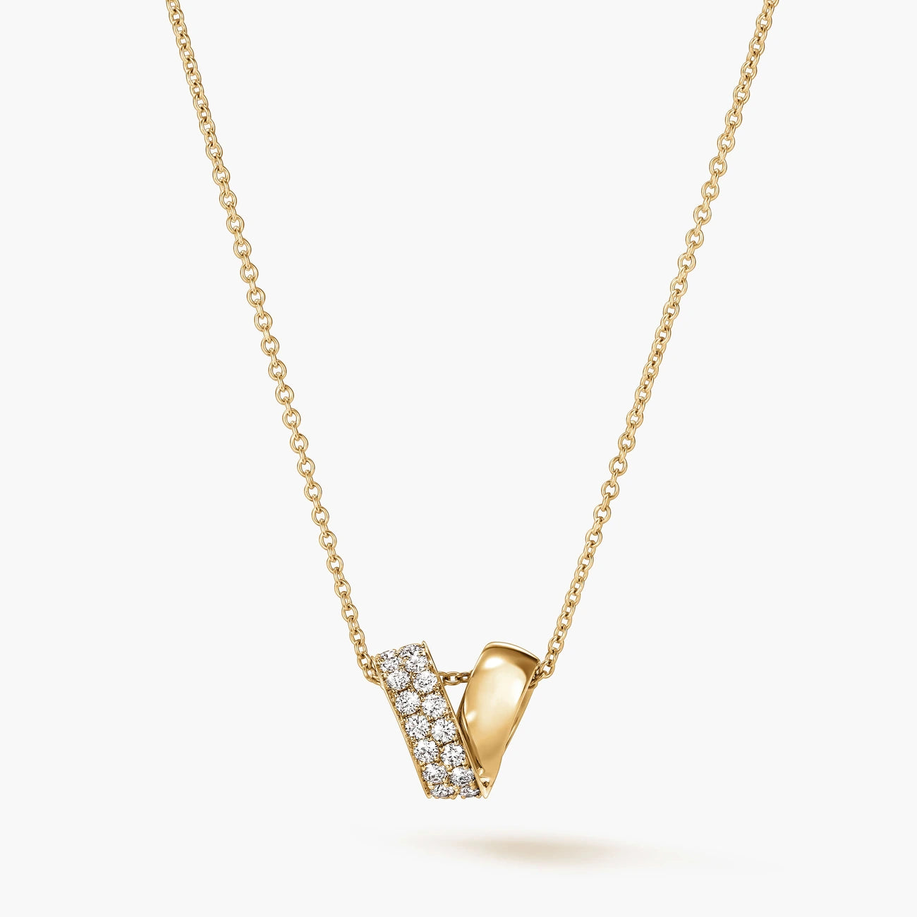 Hearts on Fire INSIDE/OUT Multi-Wear Rondel Diamond Pendant Necklace in 18k Yellow Gold