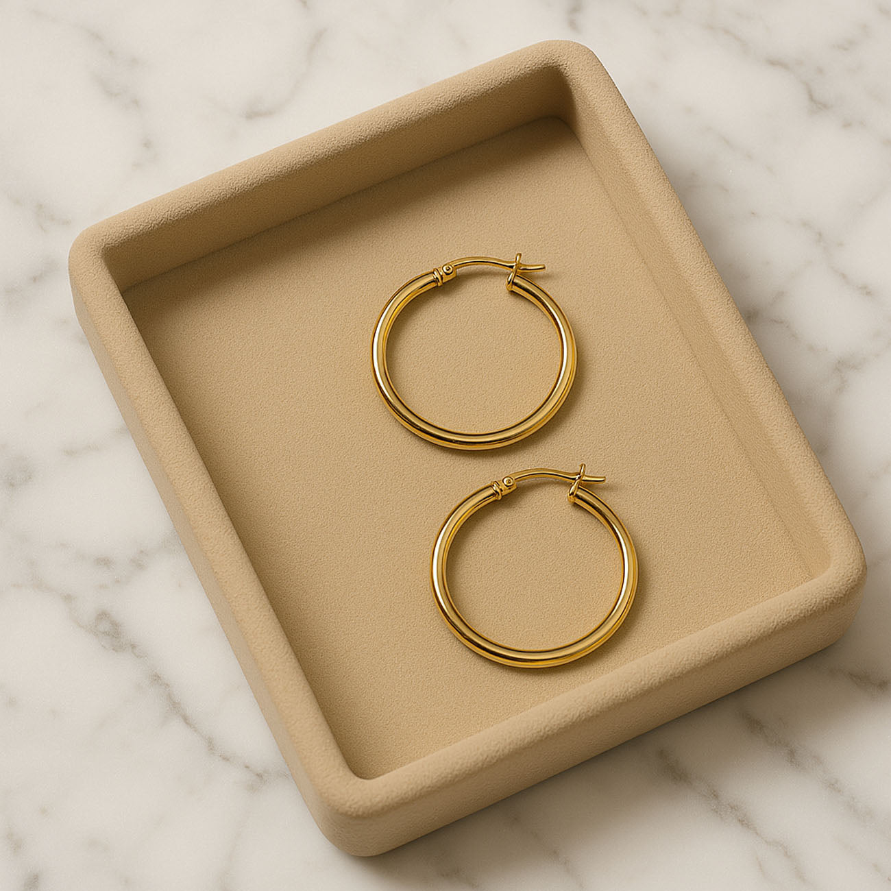 Roberto Coin Yellow Gold 35mm Hoop Earrings