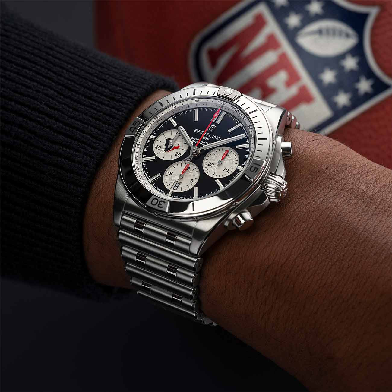 Breitling Chronomat B01 NFL Houston Texans Edition with Rouleaux Steel Bracelet - 42mm