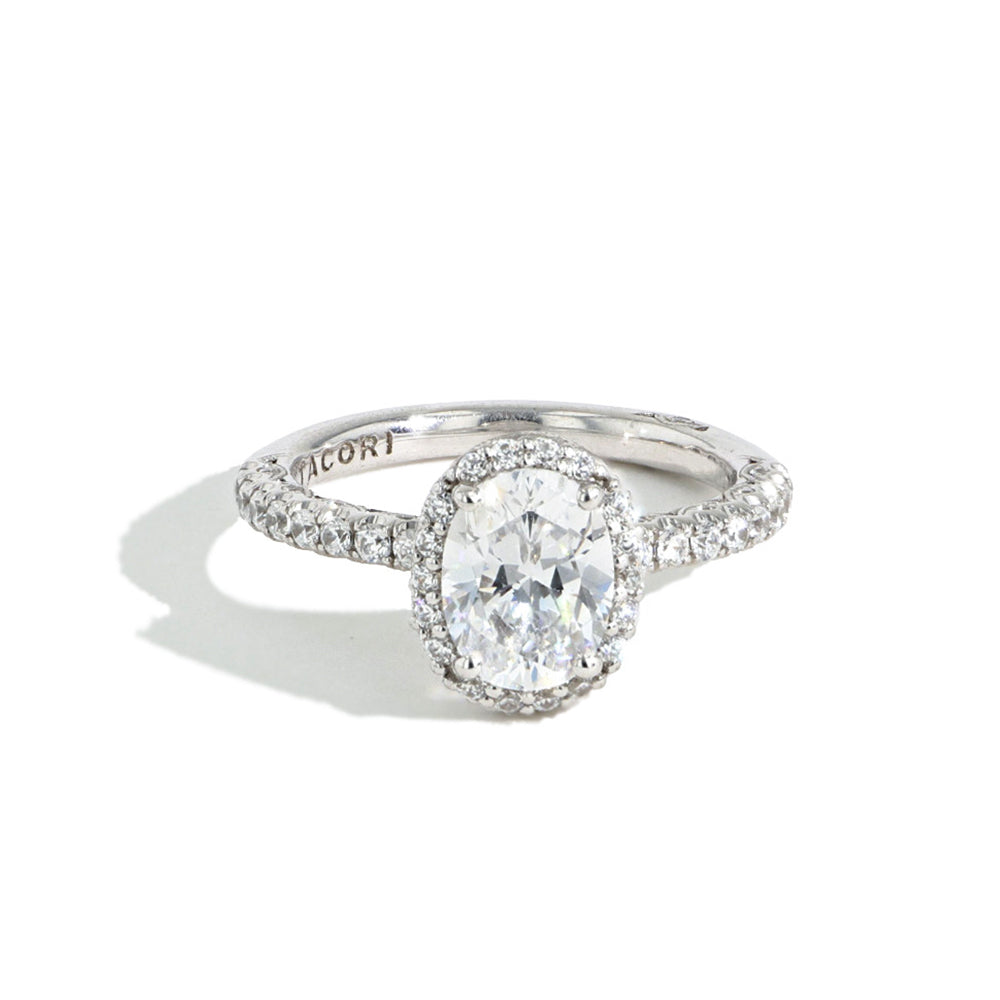 Tacori Petite Crescent Oval Bloom Diamond Engagement Ring Setting