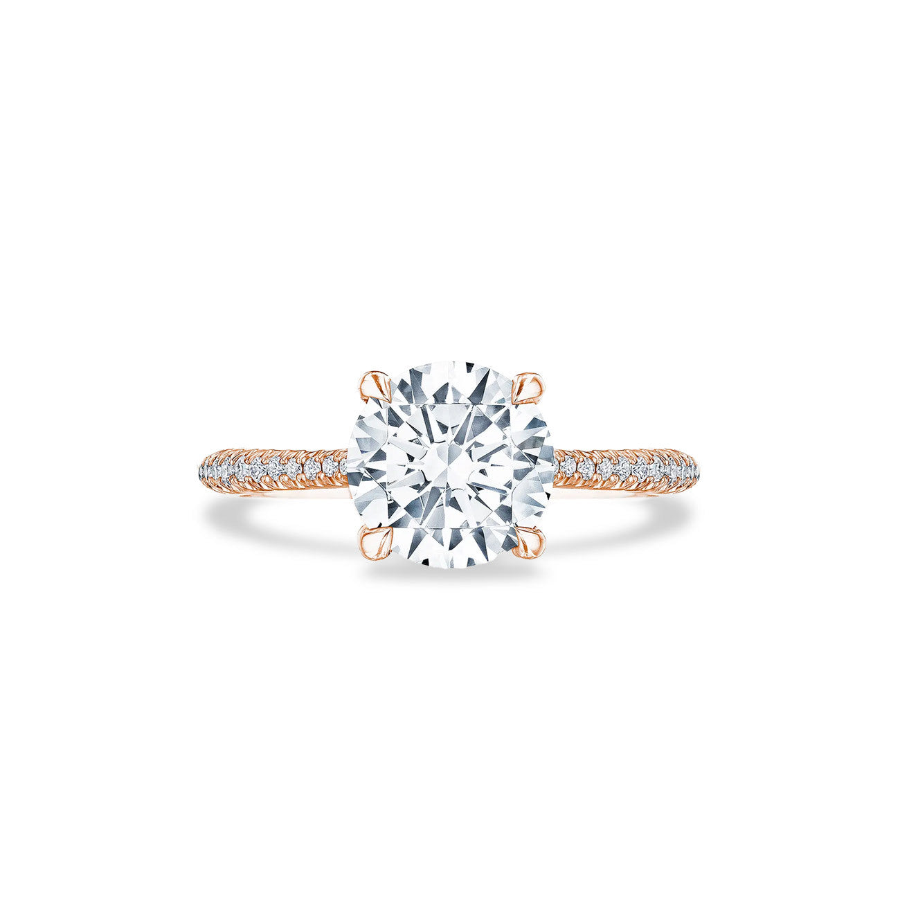 Tacori Founders Collection Round Halfway Pave Hidden Halo Engagement Ring