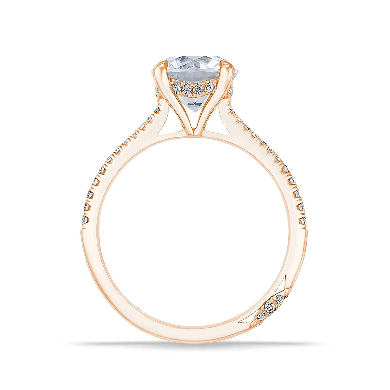 Tacori Founders Collection Round Halfway Pave Hidden Halo Engagement Ring